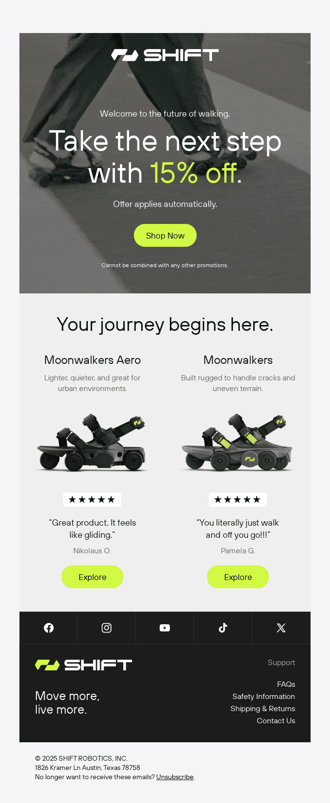 Welcome: Here’s your 15% off