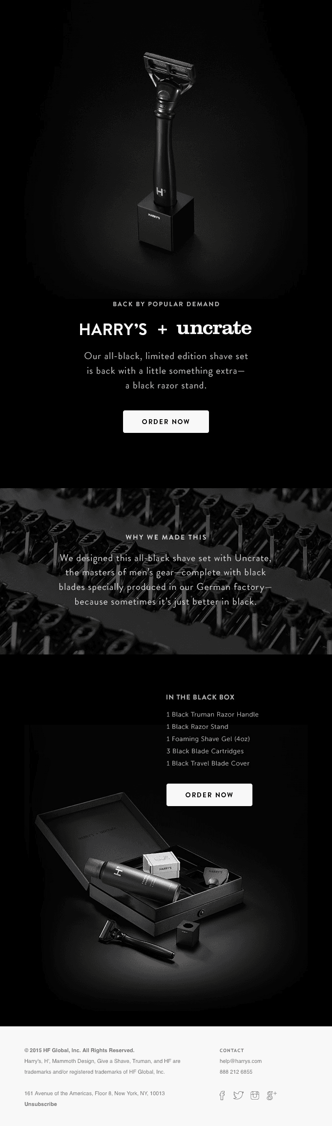 Back in black… by popular demand