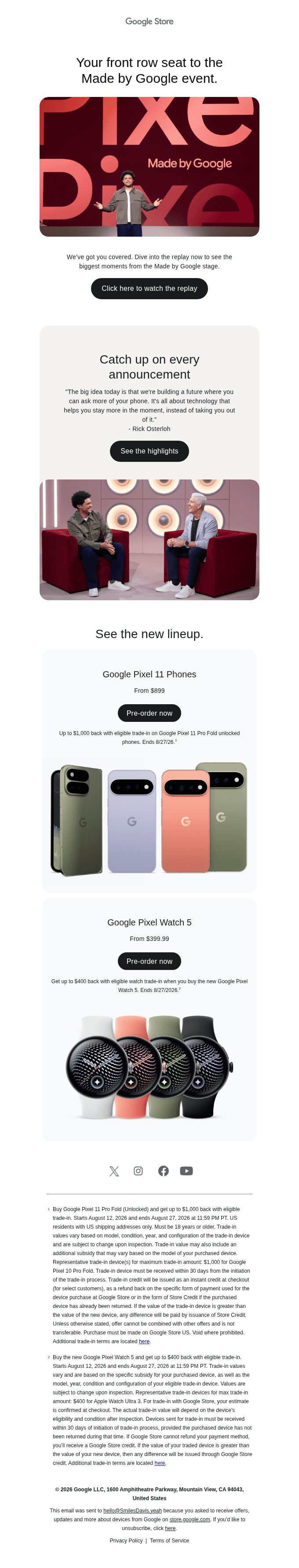 Catch up on Made by Google
