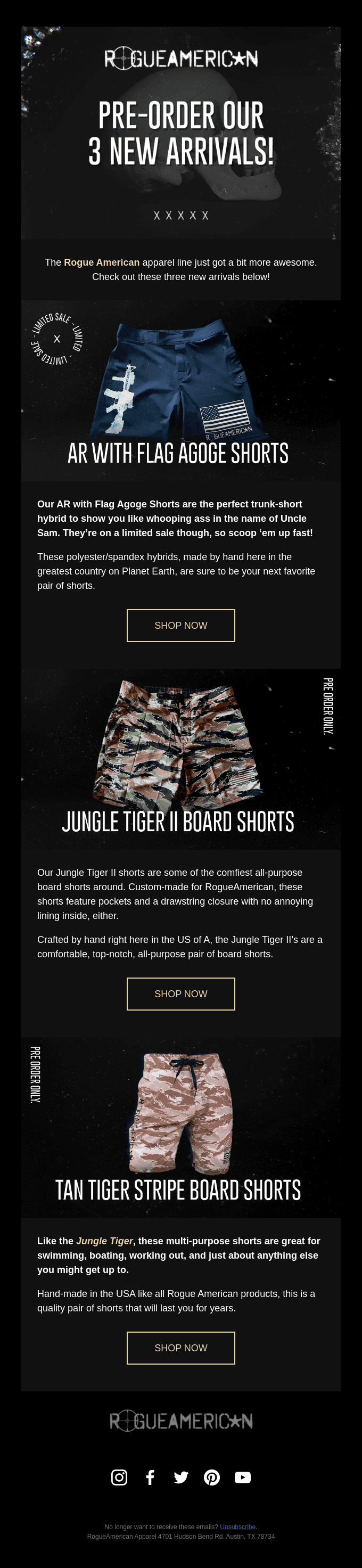 Pre-Order Our 3 New Arrivals