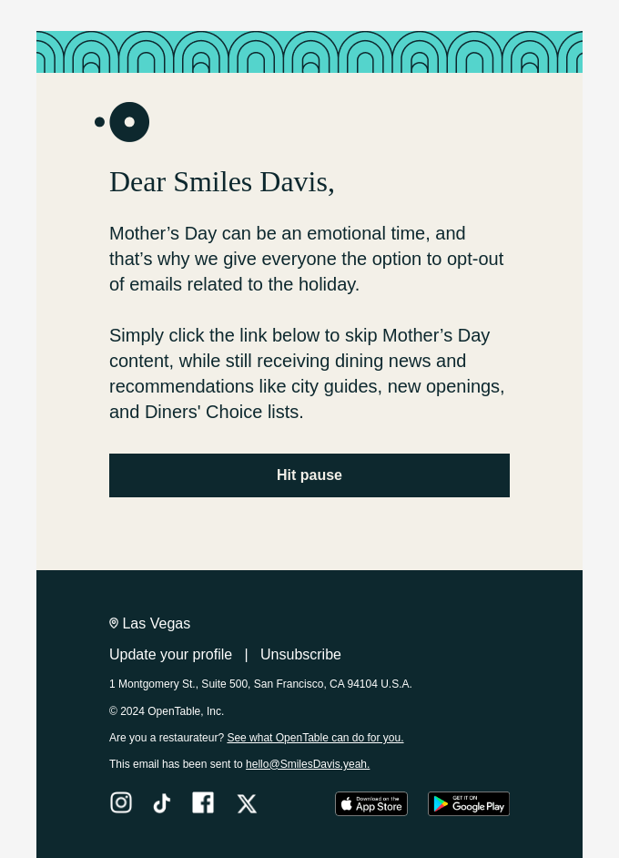 How to opt-out of Mother’s Day emails