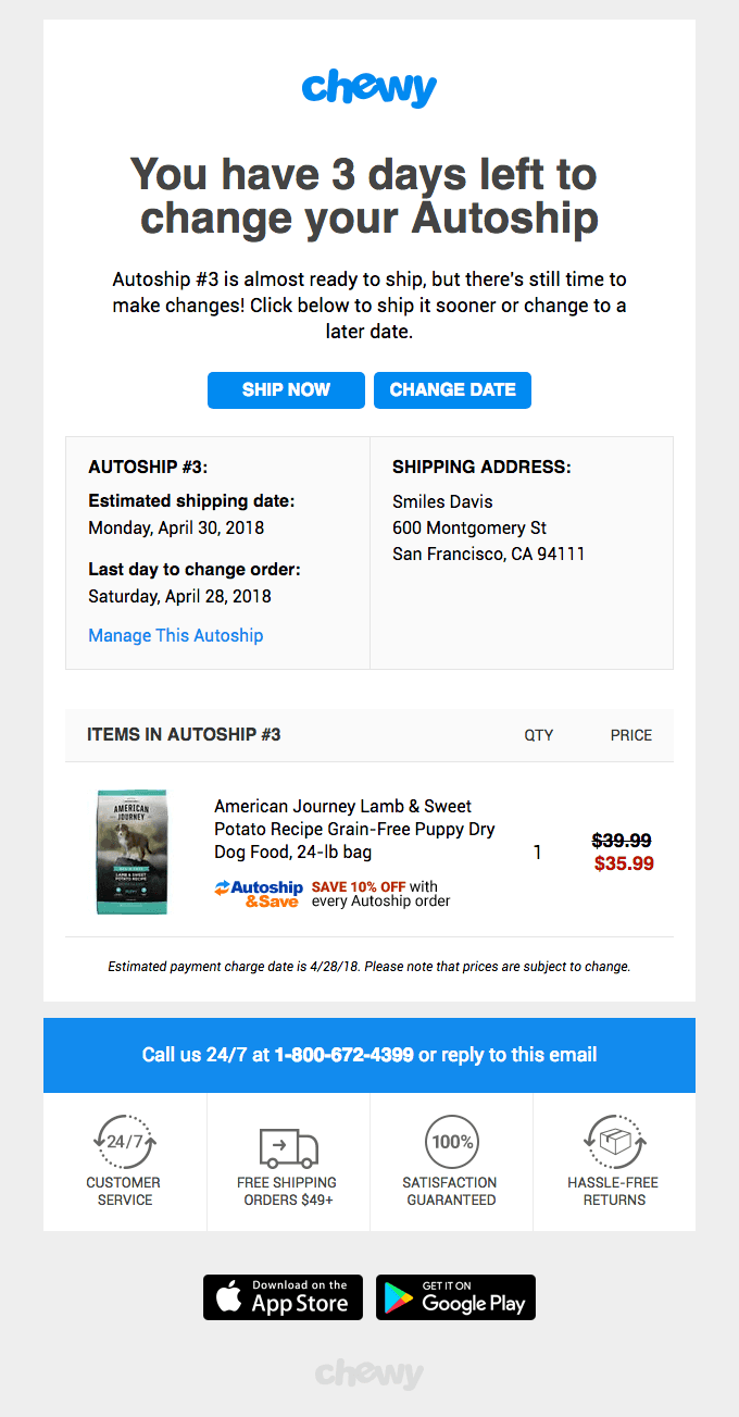 3 days left to change your Autoship!