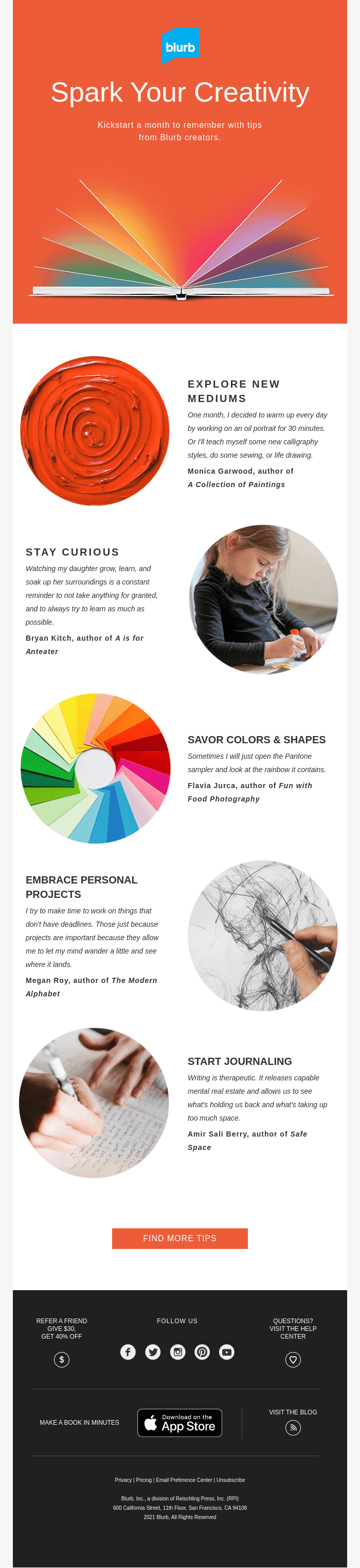 5 Tips for Building a Creative Life