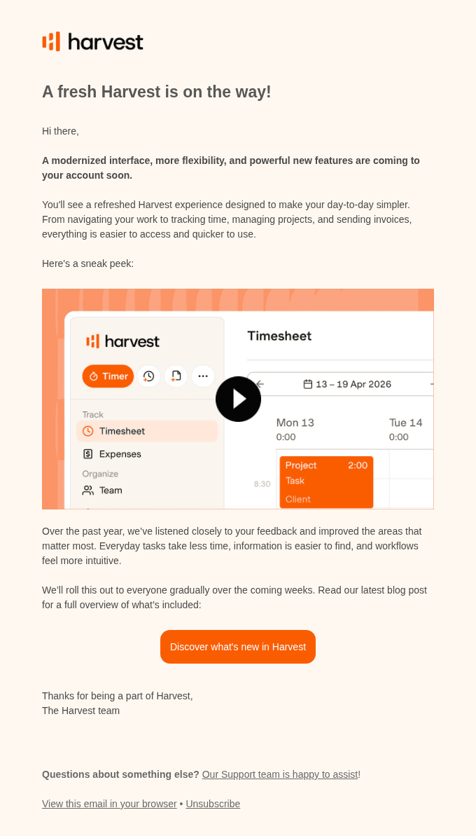 A fresh Harvest is coming your way