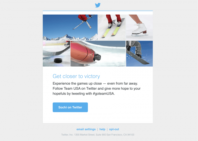 Alert Email Design from Twitter