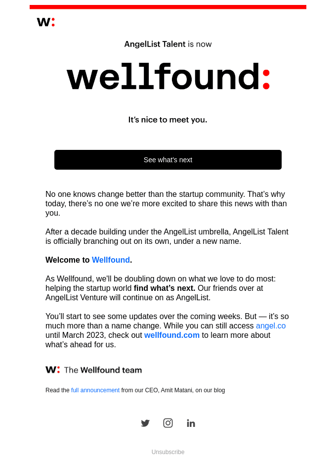 AngelList Talent is now Wellfound