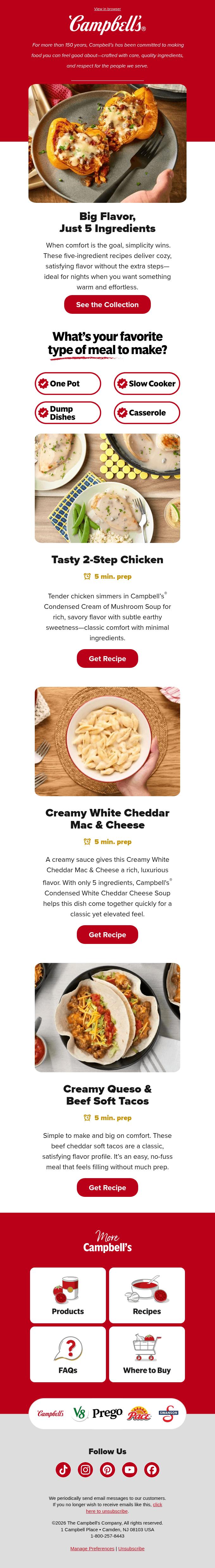 5 Ingredients. Infinite Comfort.