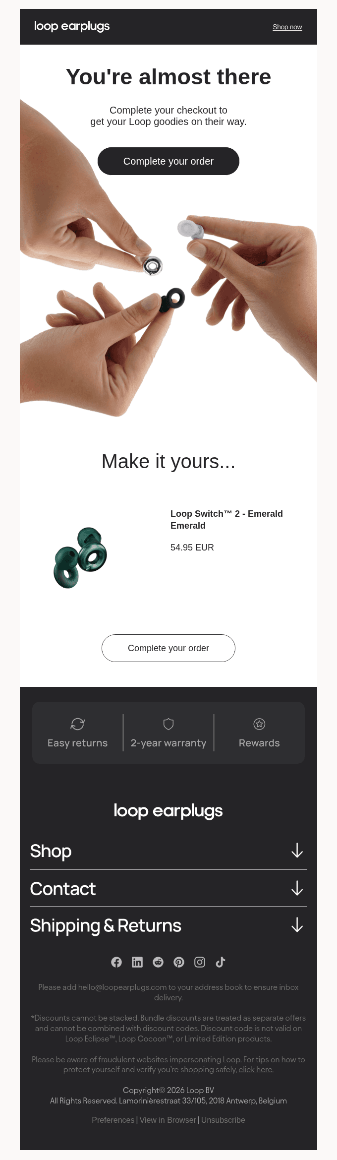 Your cart's calling...