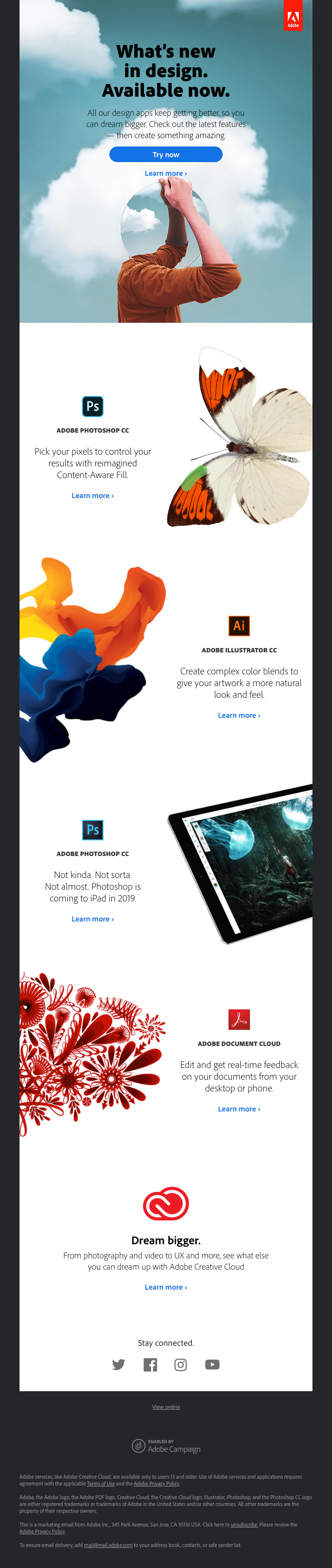 Check out the latest in Adobe design