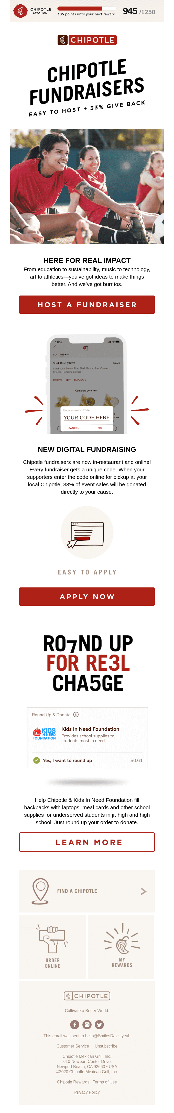 Chipotle’s digital fundraising program is here ✋