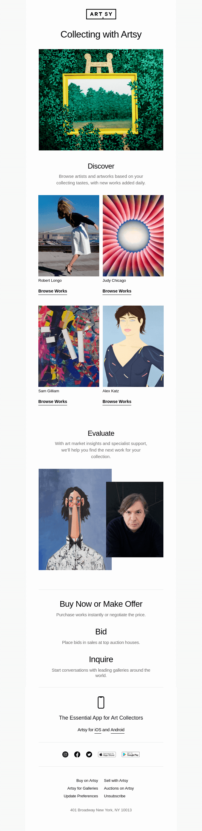 Collect art by the world’s leading artists