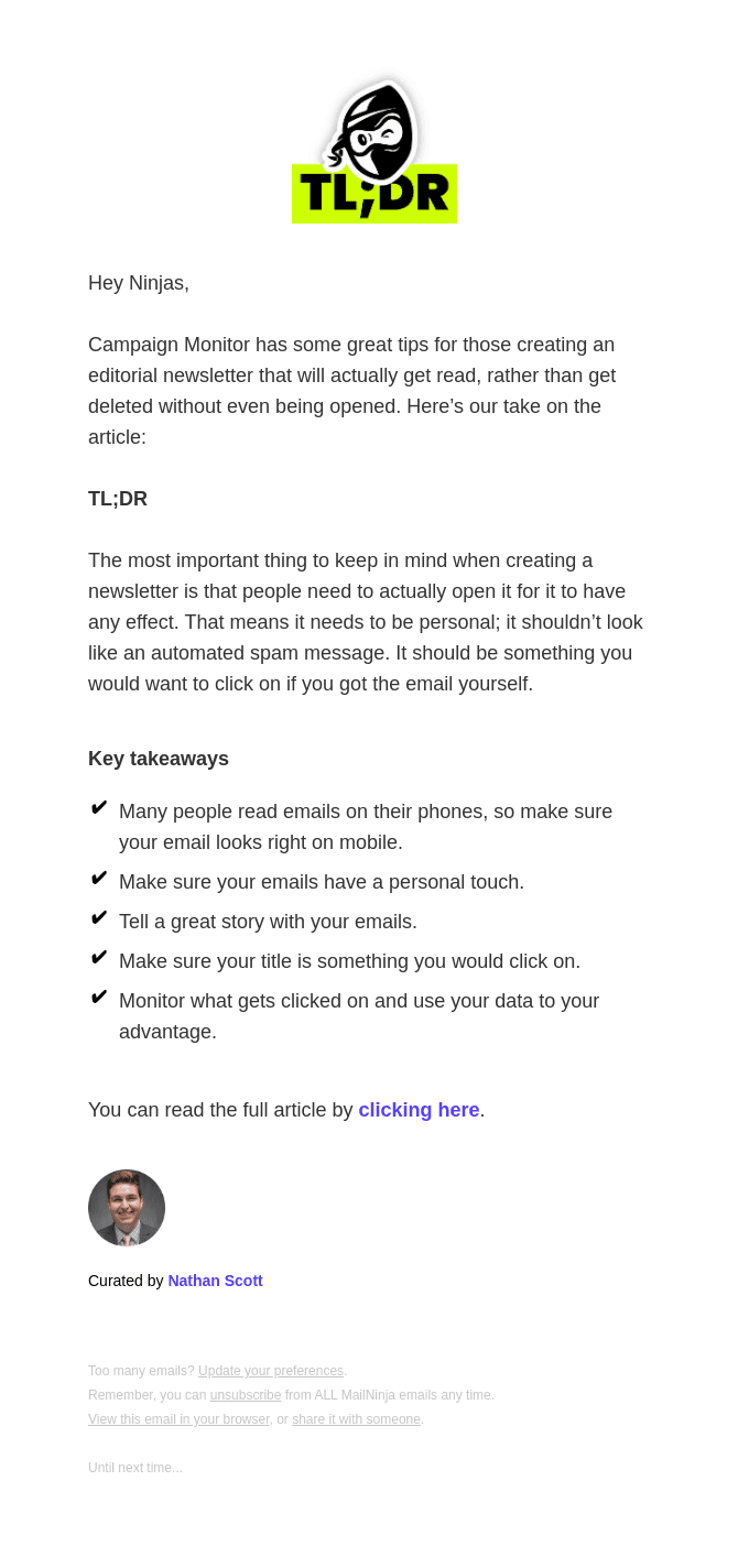 Create an email that will actually get read 👀