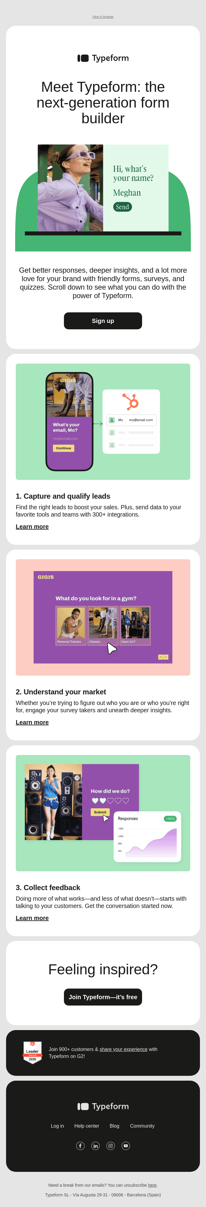 Did you know you could do this with Typeform?