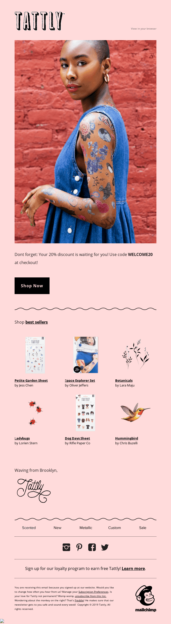 Don't forget about your 20% discount!