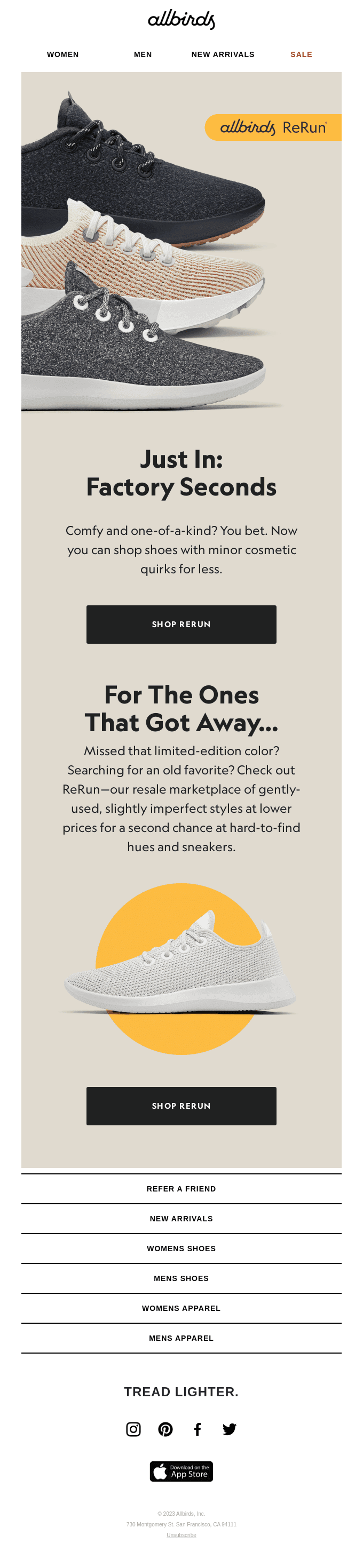 Factory Seconds = One-Of-A-Kind Styles For Less
