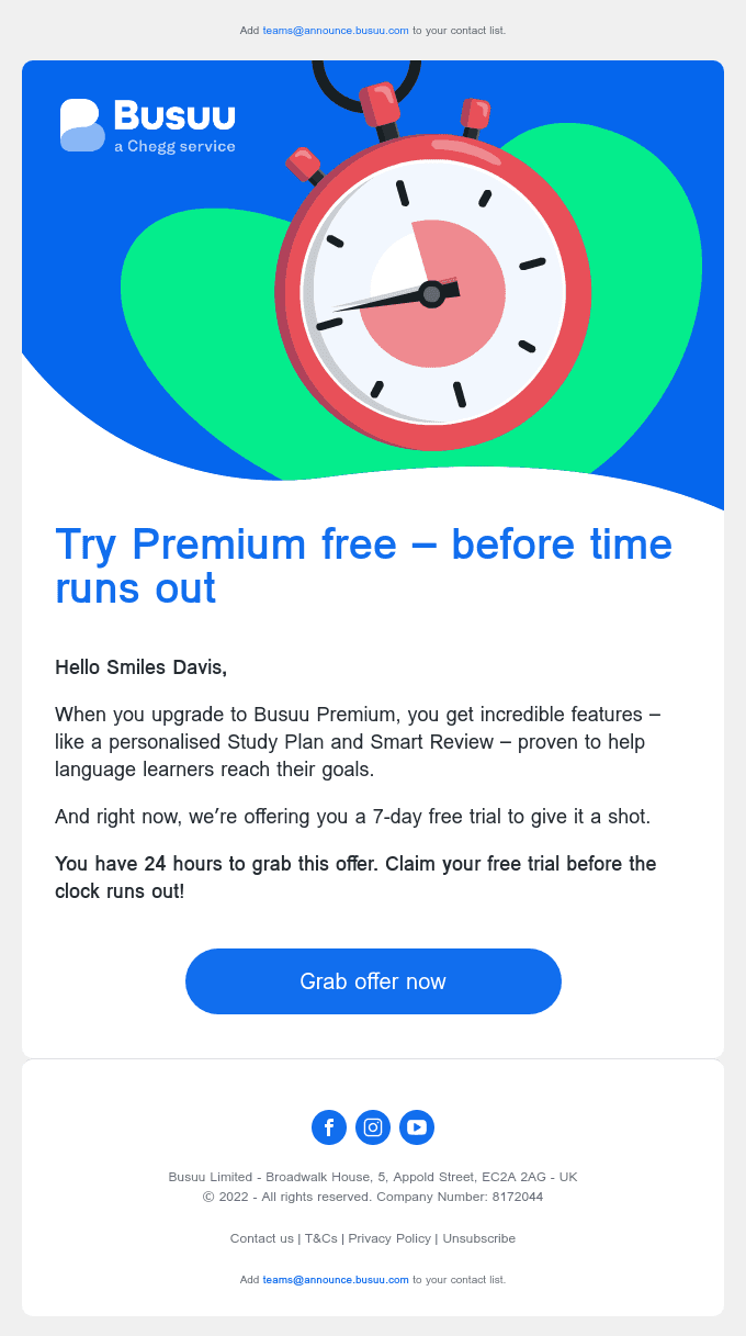 For the next 24 hours only ⏱ Try Premium free for 7 days 🤩