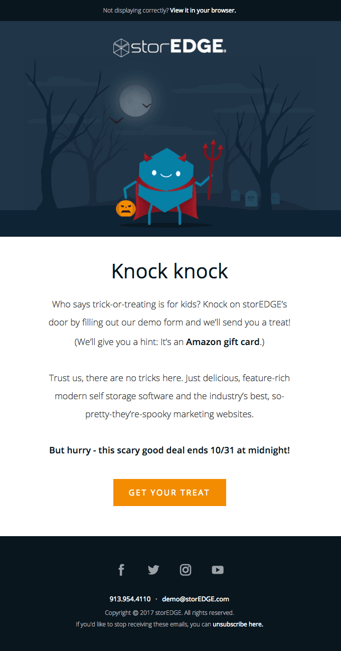 Get an Amazon gift card from storEDGE!
