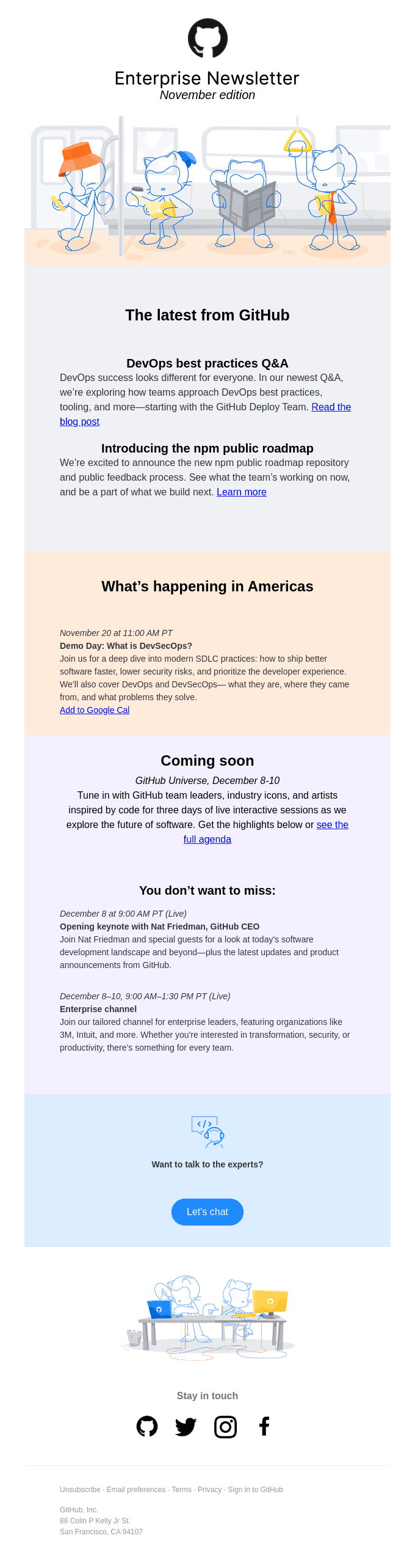 GitHub Enterprise Newsletter - November