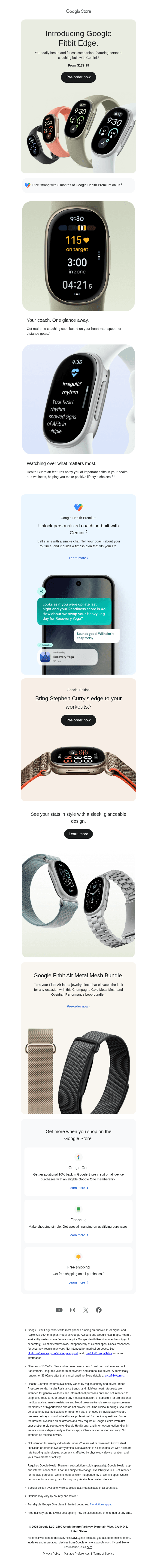 Pre-order the new Google Fitbit Edge