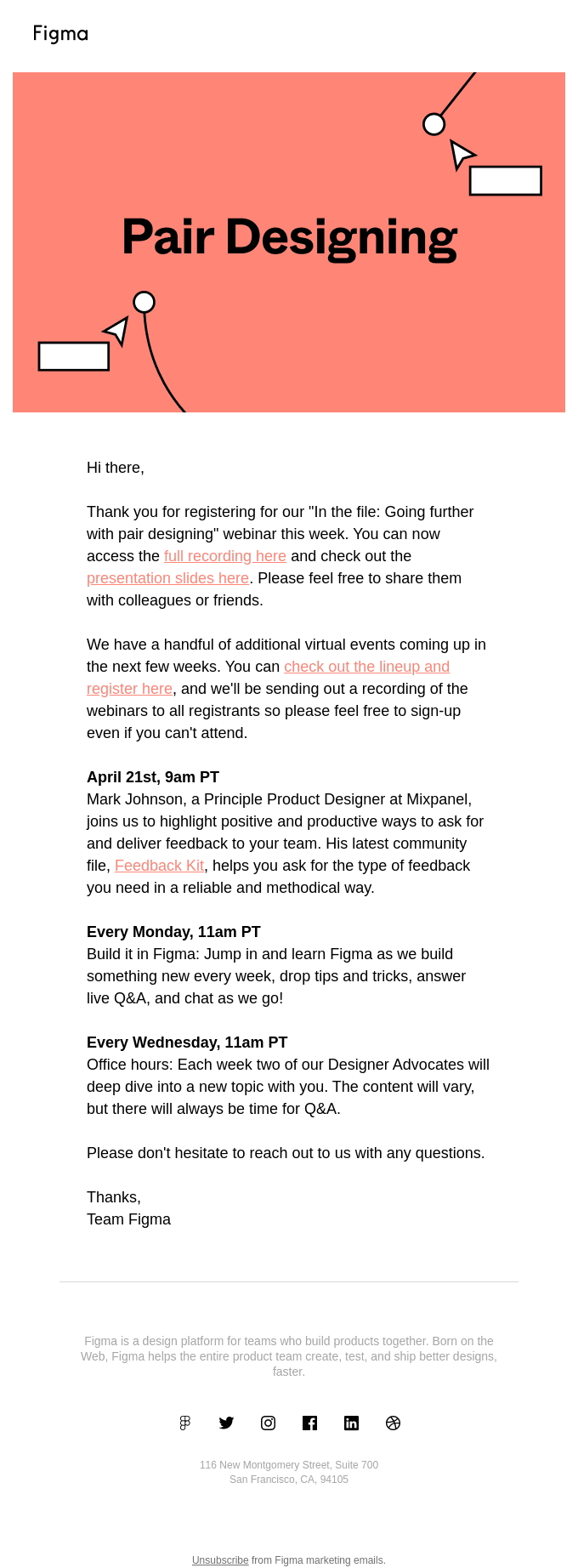Here's your webinar recording for "In the file: Going further with pair designing"