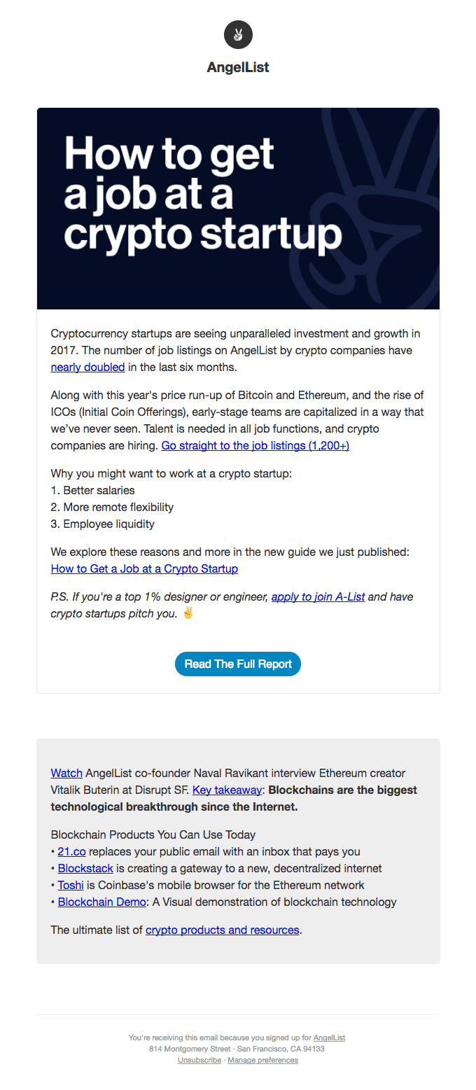 How to get a job at a cryptocurrency startup π°οΈ