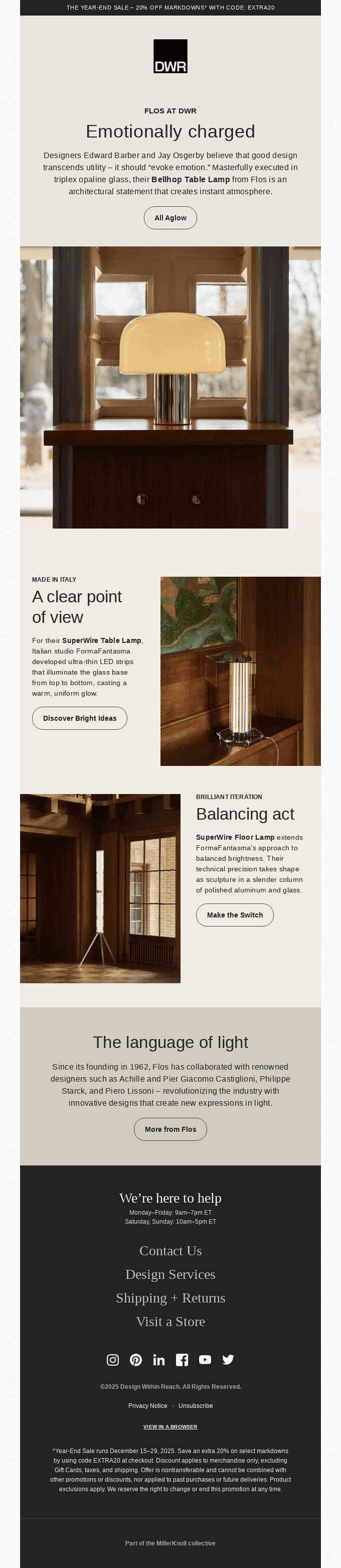 Italian-made lighting from Flos