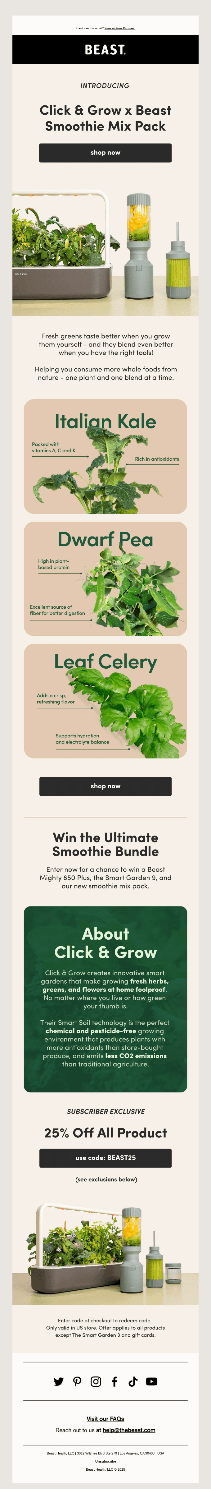 Just LAUNCHED! 🌱 Grow your smoothie at home