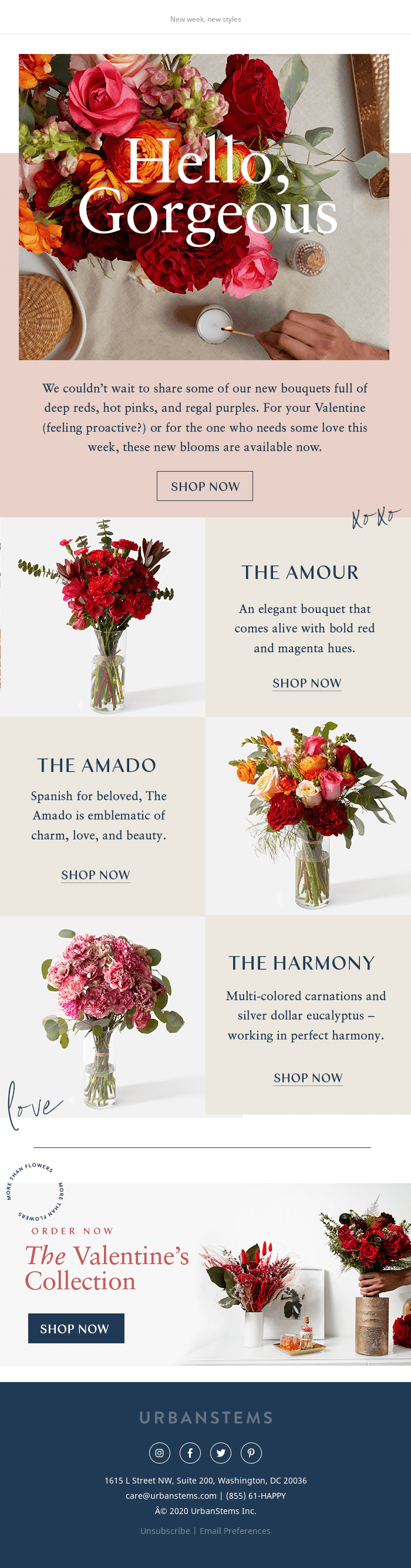Just launched: New bouquets
