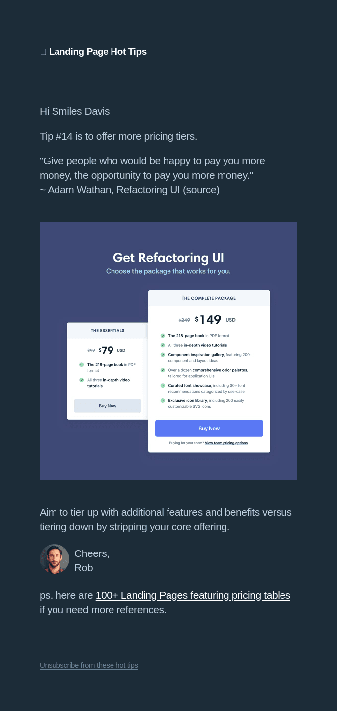 🔥Landing Page Hot Tip #14 - Offer more pricing tiers