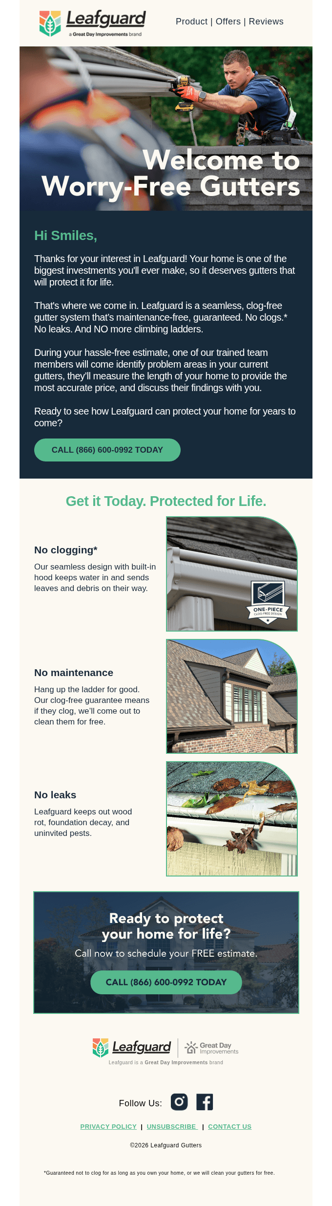 Welcome to the worry-free gutter system.