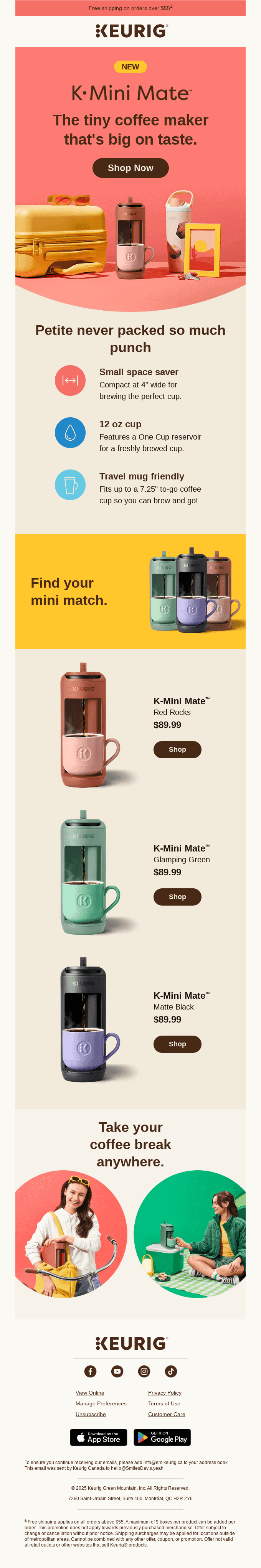 Meet the K-Mini Mate: tiny coffee maker, big on taste.