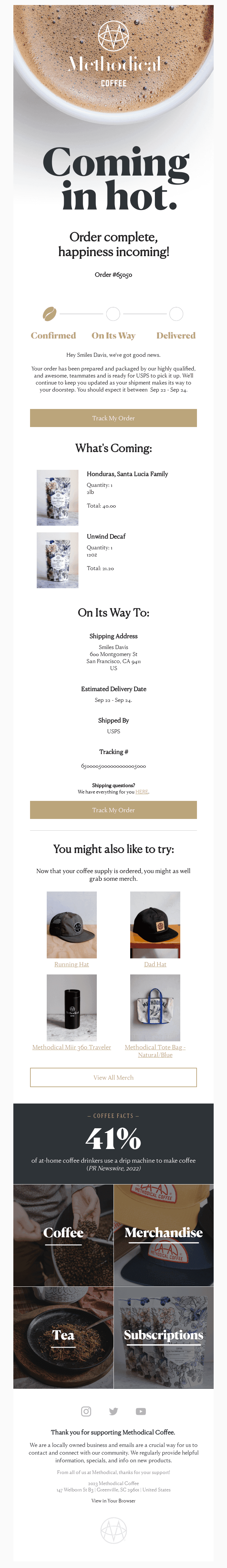 Methodical order received! (You have great taste.)