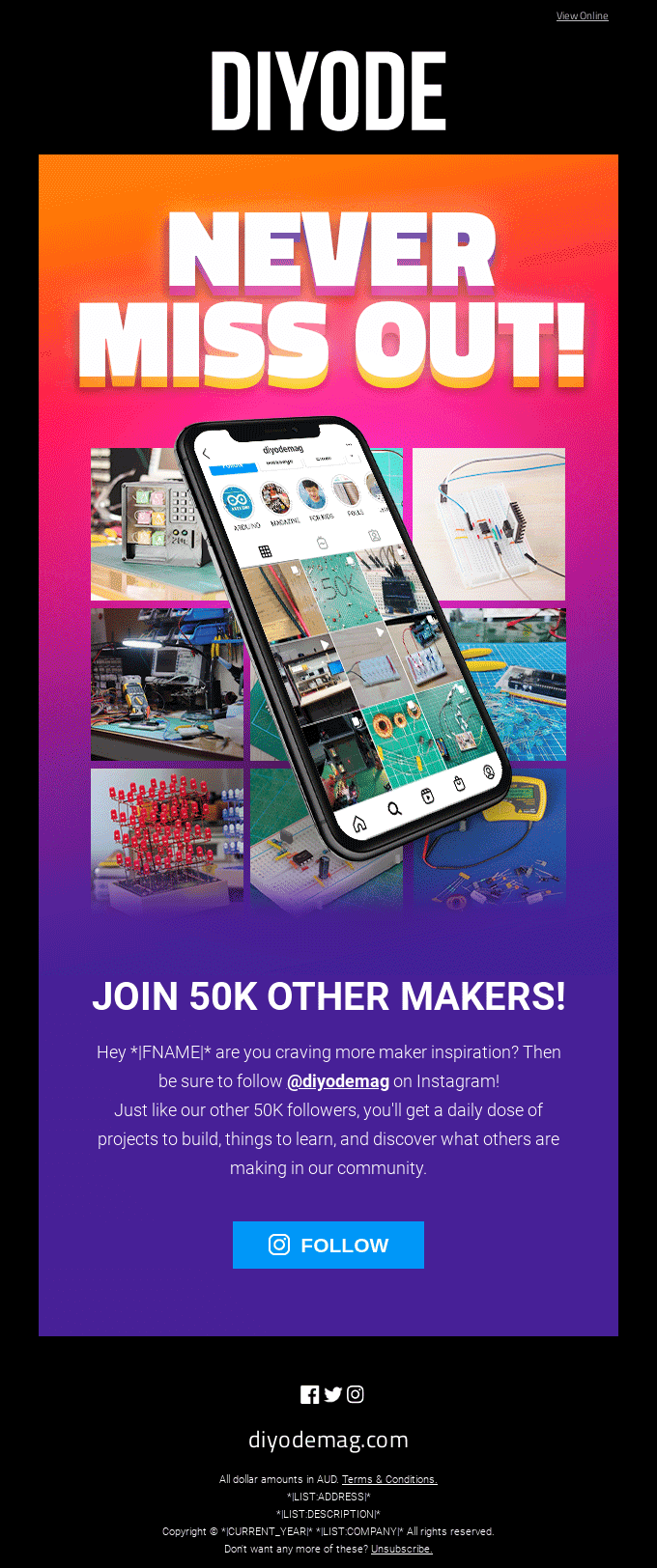 Never Miss Out! Join 50K Other Makers on Instagram!