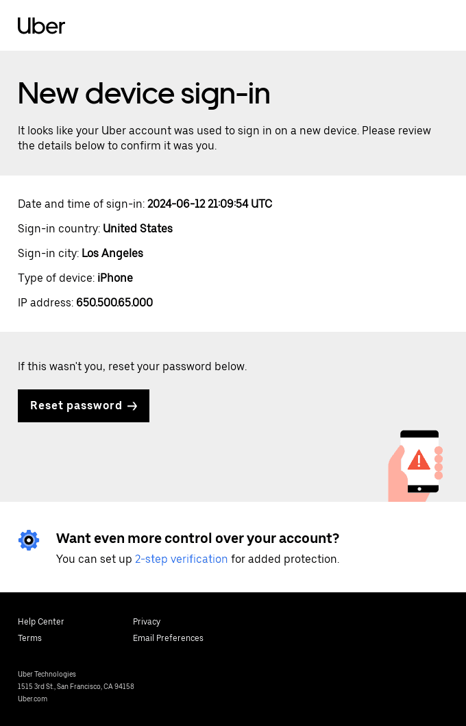 New device sign-in