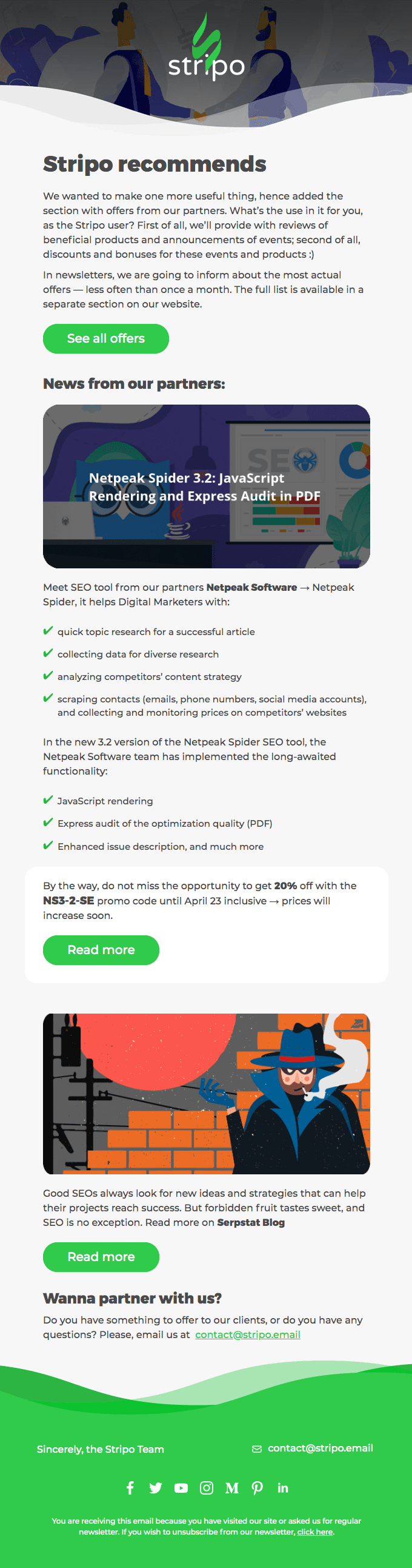 New rubric on our website: bonuses from our partners ☕
