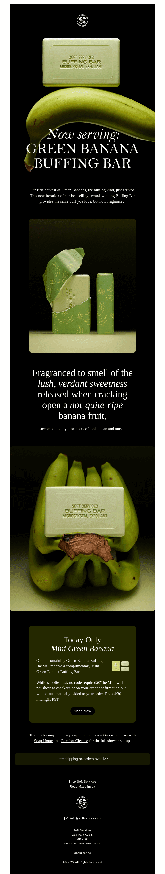 Now serving: “Green Banana” Buffing Bar