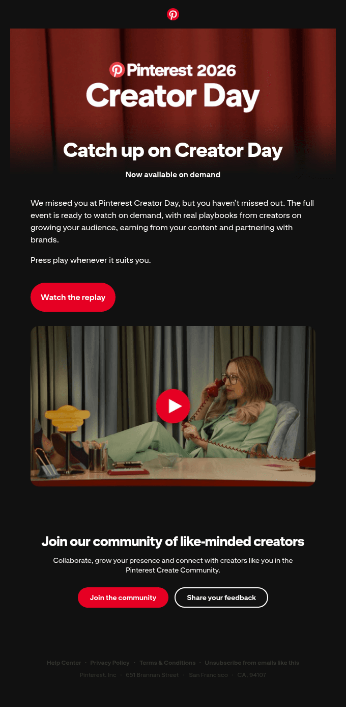 The Creator Day replay is ready