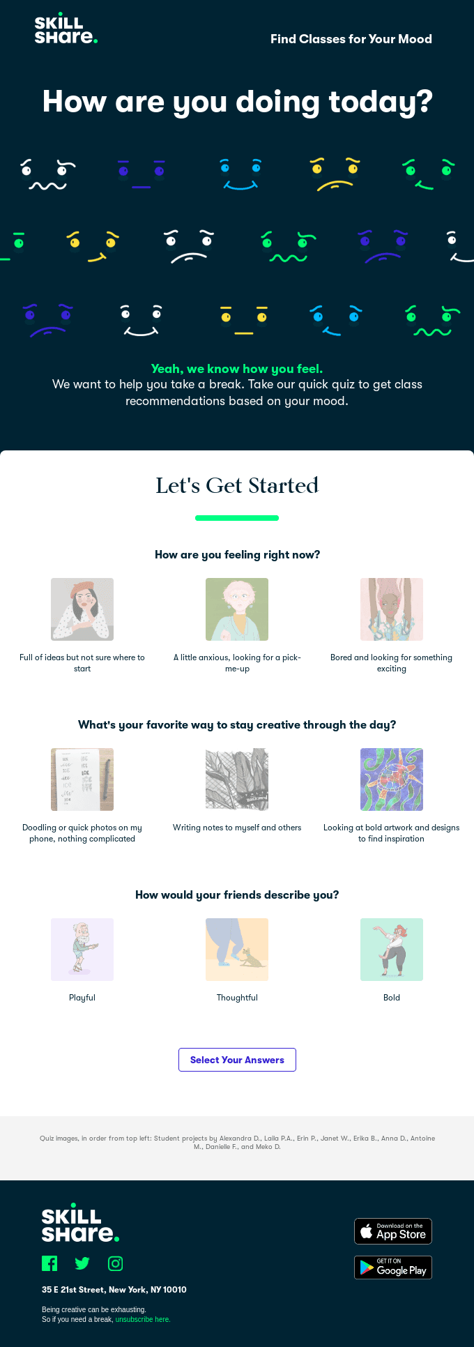Quiz: Find the Perfect Class for Your Mood