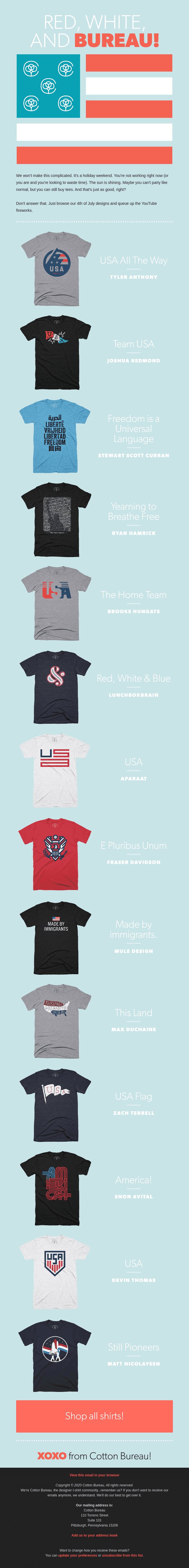 Red, White, and Bureau!