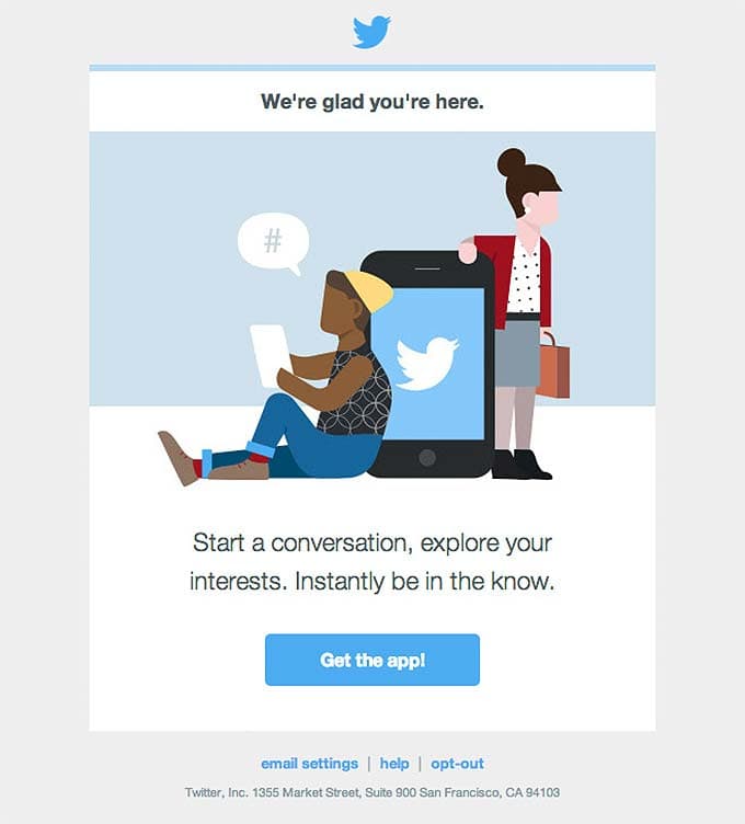 Retention Email Design from Twitter