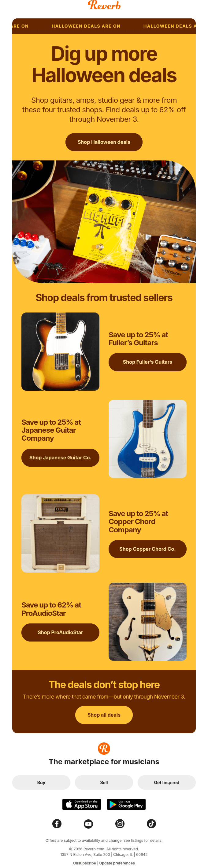 Four more shops with marked down gear