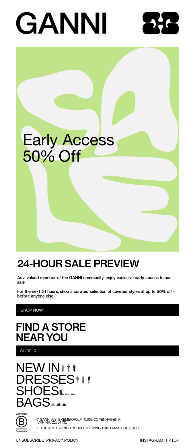 SALE PREVIEW: 24-HOUR EARLY ACCESS
