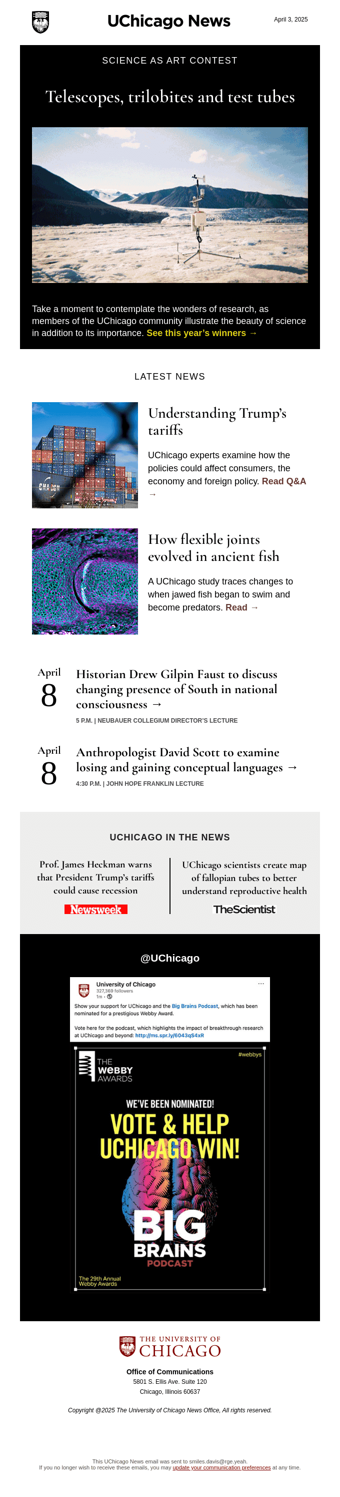 Science as Art winners | Trump's tariffs, explained