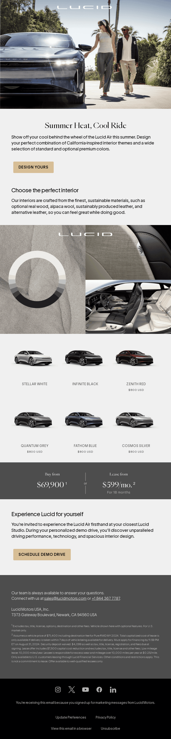 Show off your cool in a Lucid Air