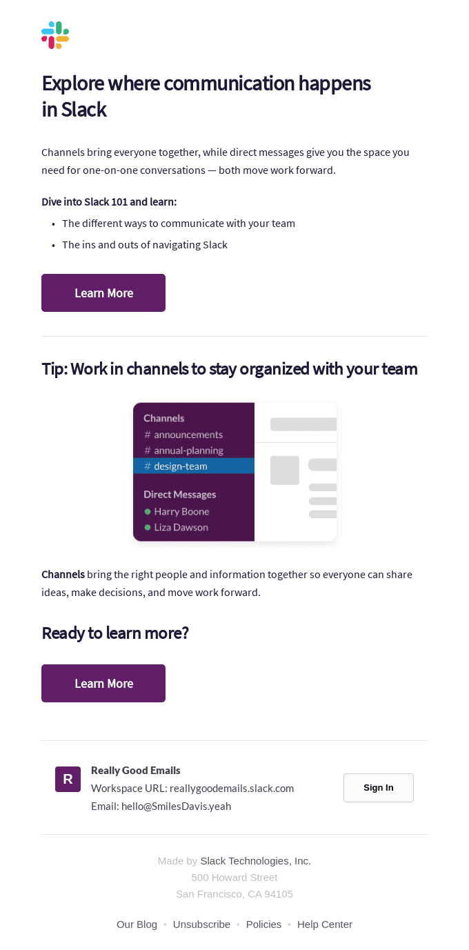 Slack 101: Knowing when to post where