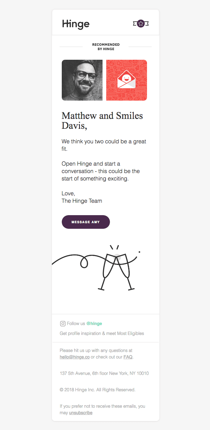 Smiles Davis and Matthew, we recommend you to each other