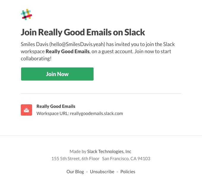 Smiles Davis has invited you to join a Slack workspace