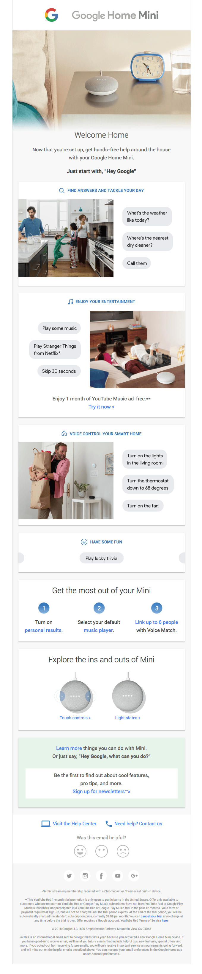 Smiles Davis, welcome to your Google Home Mini