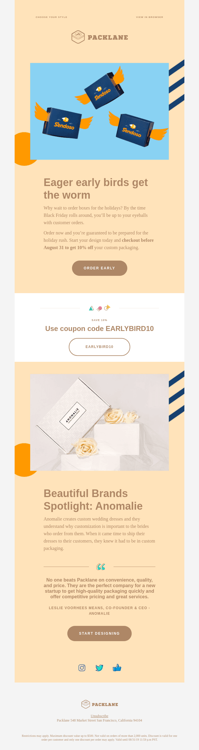 🐥The Early Bird Gets 10% Off Custom Boxes