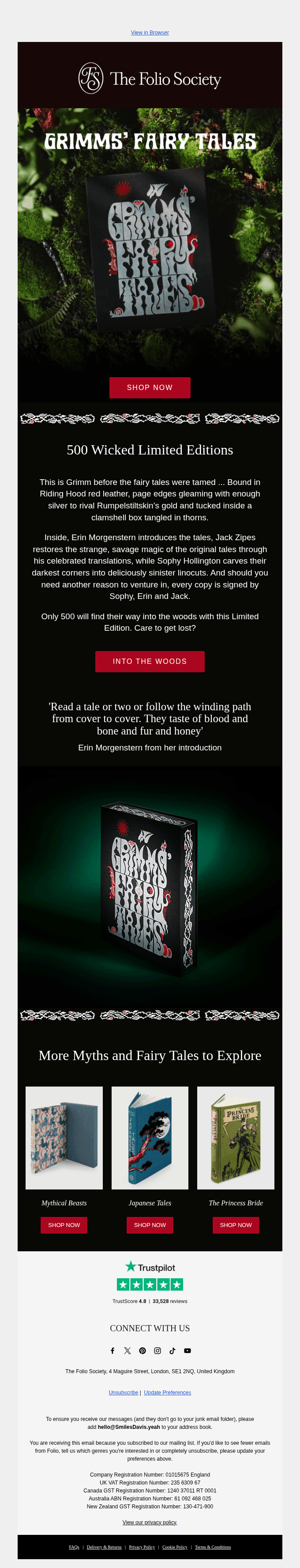 Enter the Woods | Grimms' Fairy Tales Limited Edition